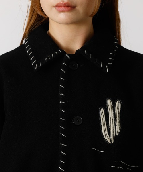 Rouge vif la cle(ルージュヴィフラクレ)の「【Le Melange/ル・メランジュ】パッチワーク刺繍ステンカラー / メキシカン ジャケット(その他アウター・レディース・ブラック・フリー)」の20枚目の写真