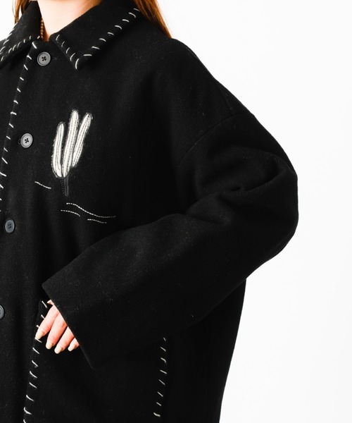 Rouge vif la cle(ルージュヴィフラクレ)の「【Le Melange/ル・メランジュ】パッチワーク刺繍ステンカラー / メキシカン ジャケット(その他アウター・レディース・ブラック・フリー)」の22枚目の写真