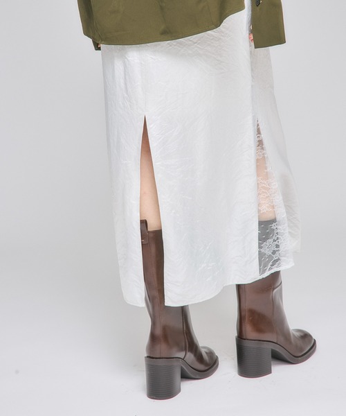 Nora Lily elle(ノラリリーエル)の「【Nora Lily】「elle」A line Gore Skirt(スカート・メンズ・アイボリー/ブラック系その他/ブラック/ダークグレー・FREE)」の10枚目の写真