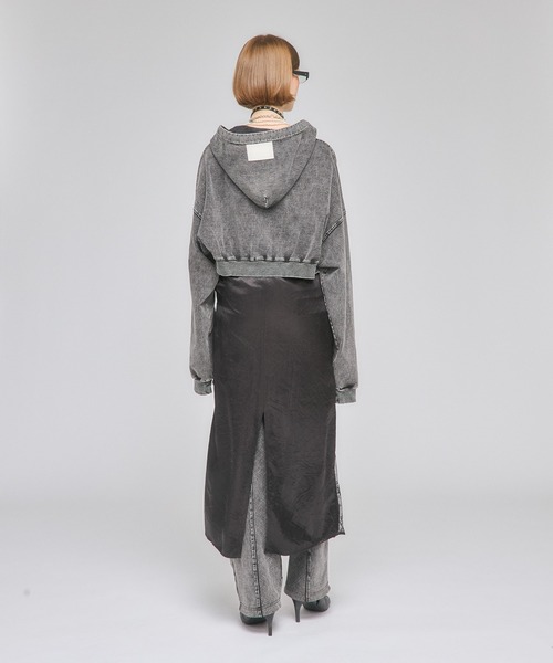 Nora Lily elle(ノラリリーエル)の「【Nora Lily】「elle」A line Gore Skirt(スカート・メンズ・アイボリー/ブラック系その他/ブラック/ダークグレー・FREE)」の16枚目の写真