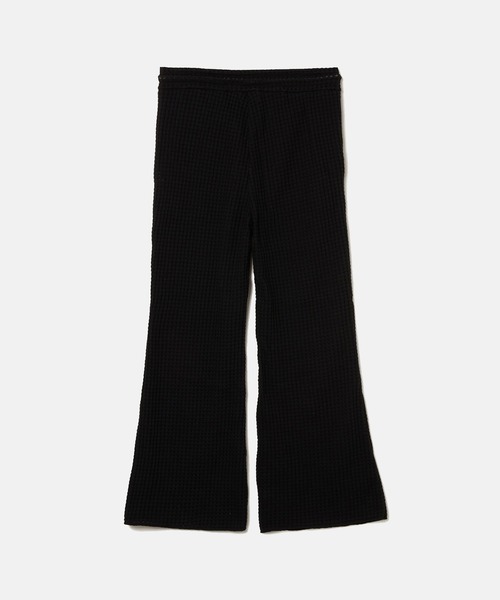 SEAGREEN(シーグリーン)の「SEAGREEN(シーグリーン) BIG WAFFLE FLARE PANTS(その他パンツ・レディース・ネイビー/ブラック/ブラウン/クリーム・1/2)」の5枚目の写真