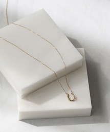 queite（ケイト）の「K10 YG 馬蹄×ストーンネックレス［queite］（ネックレス）」