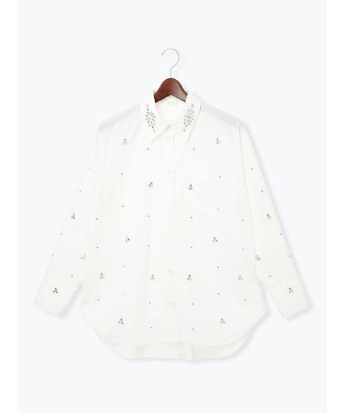 Te chichi（テチチ）の「ビジューデザインシャツ《2025winter catalog item》（シャツ/ブラウス・レディース・オフホワイト/サックスブルー・F）」の13枚目の写真