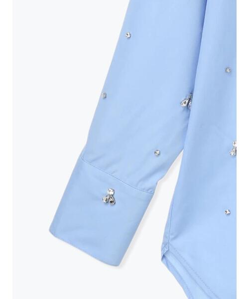 Te chichi（テチチ）の「ビジューデザインシャツ《2025winter catalog item》（シャツ/ブラウス・レディース・オフホワイト/サックスブルー・F）」の17枚目の写真