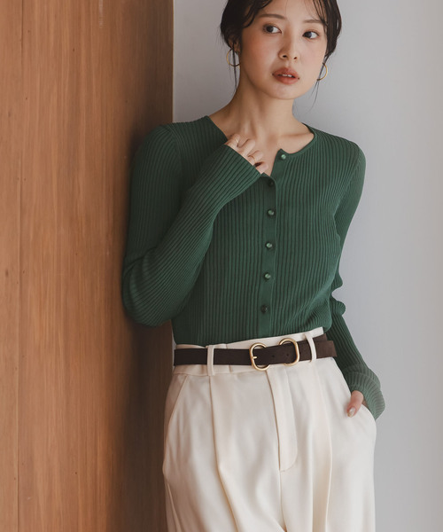 CO/SILK リブカーディガン（カーディガン/ボレロ）｜NOBLE（ノーブル