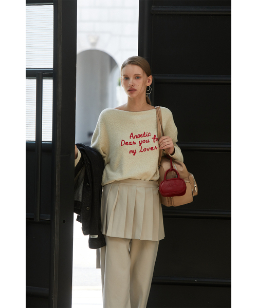 ANOETIC（アノエティック）の「TWO-WAY LAYERED PANTS_IVORY（スラックス・レディース・アイボリー・SMALL/MEDIUM）」の2枚目の写真