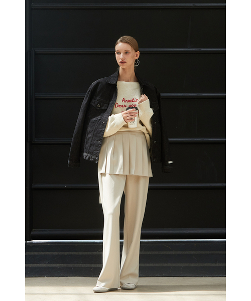 ANOETIC（アノエティック）の「TWO-WAY LAYERED PANTS_IVORY（スラックス・レディース・アイボリー・SMALL/MEDIUM）」の3枚目の写真
