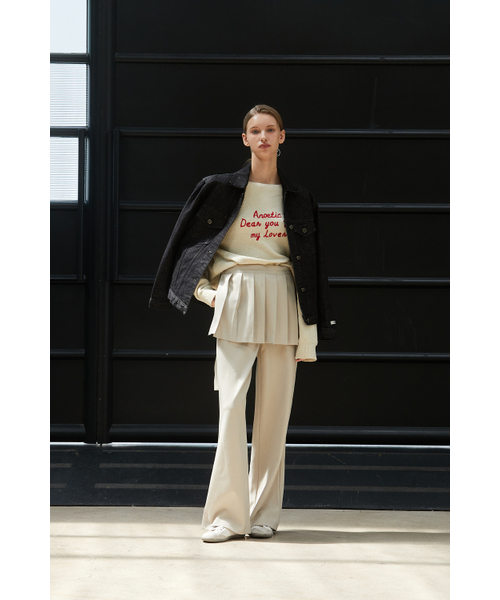 ANOETIC（アノエティック）の「TWO-WAY LAYERED PANTS_IVORY（スラックス・レディース・アイボリー・SMALL/MEDIUM）」の4枚目の写真