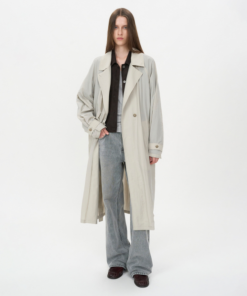 シアナイロン トレンチ ASH BEIGE
