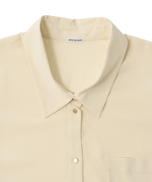 DRESSLAVE(ドレスレイブ)の「classic decine blouse(クラシックデシンブラウス)(シャツ/ブラウス・レディース・ブラック/ホワイト・38)」の12枚目の写真