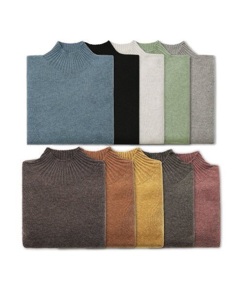 sortie(ソルティ)の「Whole Garment Mock-neck (Red)(ニット/セーター・メンズ・その他・LARGE/MEDIUM)」の4枚目の写真