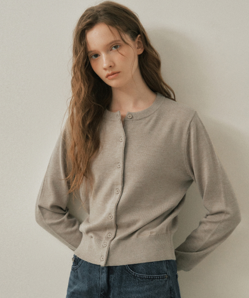 WEDNESDAYOASISFORWOMEN(ウェンズデー オアシス フォー ウーマン)の「セレンウールブレンドニットカーディガン_BEIGE(WC25-KN66)(カーディガン/ボレロ・レディース・ベージュ・FREE)」の1枚目の写真