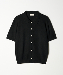 TRADCLUB（トラッドクラブ）の「ブークルカラー半袖カーディガンブラック（カーディガン/ボレロ）」