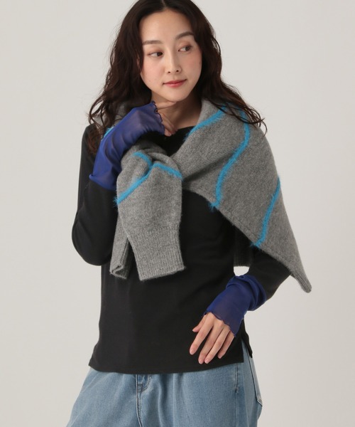 Elura(エルーラ)の「ジンジャーモイスト2WAY/633098(ニット/セーター・レディース・ブラック×レッド/ブラック系その他/ブラック×ブルー・FREE)」の6枚目の写真