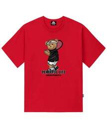 TENNIS BOY BEAR Tシャツ - レッド