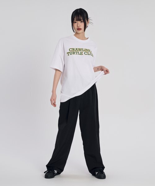 SLOW RECORD HOUSE(スローレコードハウス)の「ギガクルレタリング半袖Tシャツ_ホワイト(Tシャツ/カットソー・レディース・その他・LARGE/MEDIUM/SMALL)」の10枚目の写真