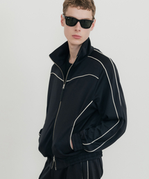 SSIN AND LEE（シンアンドリー）の「ノワールラウンジジャージジャケットブラック（ナイロンジャケット）」