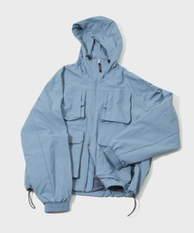 SECONDMONO（セカンドモノローグ）の「フィールド4ポケットフードウィンドブレーカージャケット[BLUE]_COOSJP029BLUE（ナイロンジャケット）」