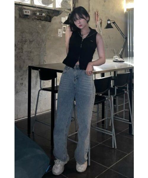 FDR（エフディーアール）の「Law Guage Rib Zip Up Sleeveless Black（ベスト・レディース・その他・FREE）」の10枚目の写真