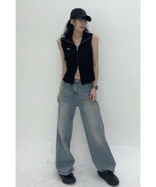 FDR（エフディーアール）の「Law Guage Rib Zip Up Sleeveless Black（ベスト・レディース・その他・FREE）」の11枚目の写真