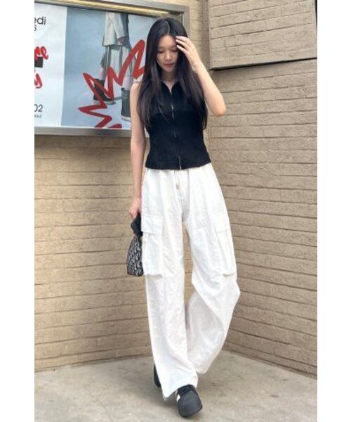 FDR（エフディーアール）の「Law Guage Rib Zip Up Sleeveless Black（ベスト・レディース・その他・FREE）」の13枚目の写真