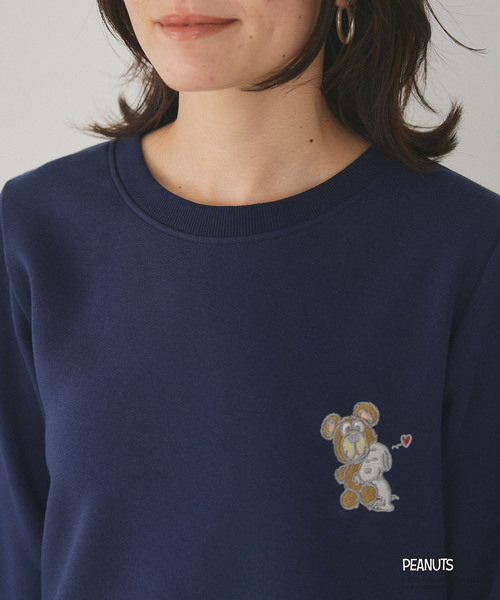 PEANUTS(ピーナッツ)の「【PEANUTS/ピーナッツ】SNOOPY and Teddy Bear刺繍デザイン裏起毛スウェットトレーナー(ニット/セーター・レディース・グリーン系その他/ネイビー/パープル・M/L/LL/3L)」の22枚目の写真