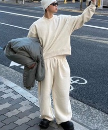 Chikashitsu + | 【CS】cropped vneck sweat shirt / 【シーエス】クロップドブイネックスウェットシャツ(スウェット)