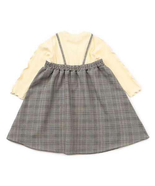 Seraph（セラフ）の「ドッキングリボンワンピース_ジュニア対応（ワンピース・キッズ・チェック/インディゴブルー/オフホワイト・80/90/100/110/120/130/140）」の11枚目の写真
