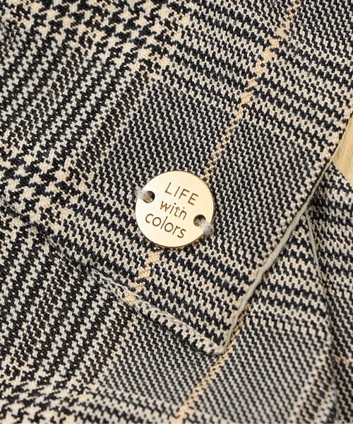 Seraph（セラフ）の「ドッキングリボンワンピース_ジュニア対応（ワンピース・キッズ・チェック/インディゴブルー/オフホワイト・80/90/100/110/120/130/140）」の15枚目の写真