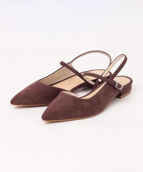 quaranciel(カランシエル)の「quaranciel: ポインテッド スリングバック フラット パンプス(パンプス・レディース・ピンク/シルバー/ブラウン・45/35/25)」の9枚目の写真