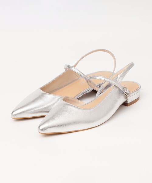 quaranciel(カランシエル)の「quaranciel: ポインテッド スリングバック フラット パンプス(パンプス・レディース・ピンク/シルバー/ブラウン・45/35/25)」の13枚目の写真
