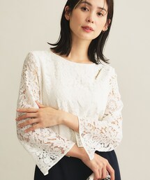 INDIVI | 【洗える／セレモニー】フラワーレースブラウス(シャツ/ブラウス)
