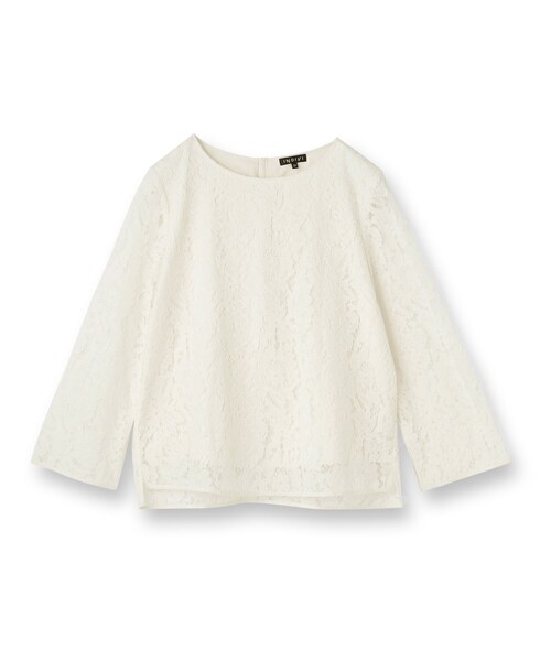 INDIVI（インディヴィ）の「【洗える／セレモニー】フラワーレースブラウス（シャツ/ブラウス・レディース・グレー/オフホワイト・19/15 /13/05/38/34）」の3枚目の写真