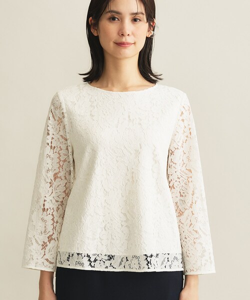 INDIVI（インディヴィ）の「【洗える／セレモニー】フラワーレースブラウス（シャツ/ブラウス・レディース・グレー/オフホワイト・19/15 /13/05/38/34）」の12枚目の写真