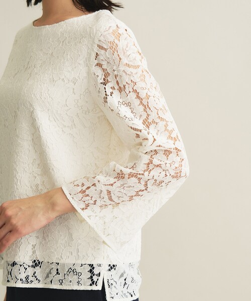 INDIVI（インディヴィ）の「【洗える／セレモニー】フラワーレースブラウス（シャツ/ブラウス・レディース・グレー/オフホワイト・19/15 /13/05/38/34）」の17枚目の写真