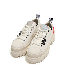 PALLADIUM | Revolt Low Textile White Platform Sneakers 97243-116-M(スニーカー)