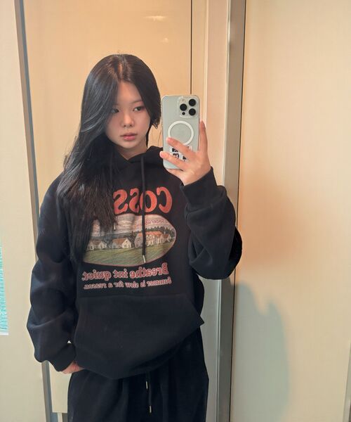 COSO（コソ）の「CCエッセンシャルフードパーカー(ブラック)（パーカー・レディース・その他・MEDIUM/LARGE）」の18枚目の写真