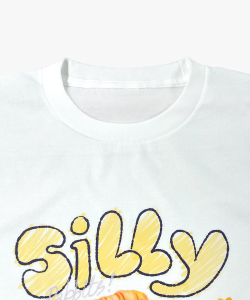 TEESSERT（ティーザート）の「シリラビット 綿 半袖Tシャツ [ホワイト]（Tシャツ/カットソー・レディース・ホワイト・SMALL/MEDIUM/LARGE/X-LARGE）」の4枚目の写真