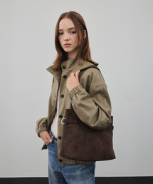 CHRISTINE PROJECT（クリスティンプロジェクト）の「DOUBLE BELT SHOULDER MEDIUM(WARM CHOCO)（ショルダーバッグ・レディース）」