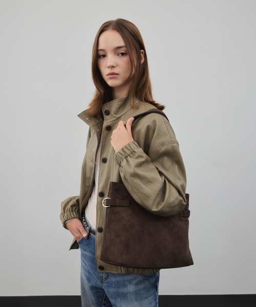 CHRISTINE PROJECT(クリスティンプロジェクト)の「DOUBLE BELT SHOULDER MEDIUM(WARM CHOCO)(ショルダーバッグ・レディース・その他・FREE)」の1枚目の写真