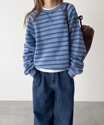 CANAL JEAN | El mar ラグランボーダートレーナー(スウェット)