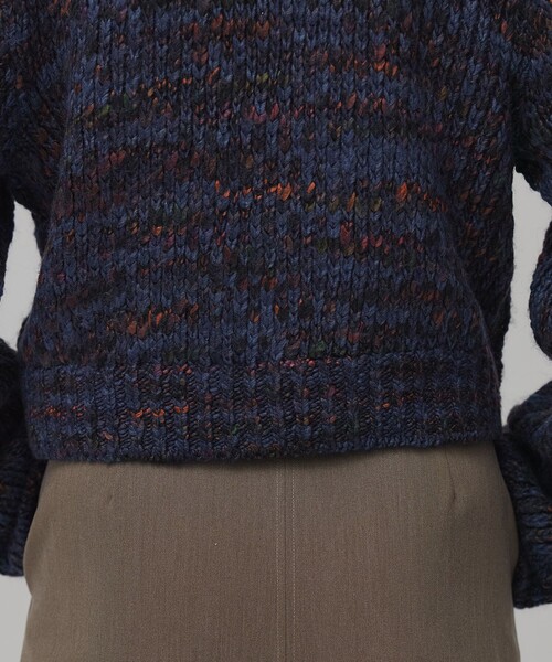 PUBLIC TOKYO(パブリックトウキョウ)の「ミックスカラーVネックニット(ニット/セーター・レディース・キャメル/ブルー・FREE)」の15枚目の写真