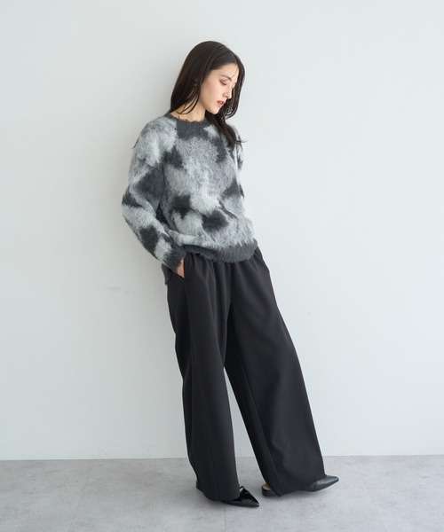 YECCA VECCA(イェッカヴェッカ)の「フラワー柄シャギーニット(ニット/セーター・レディース・ピンク/ブルー/チャコールグレー・FREE)」の9枚目の写真
