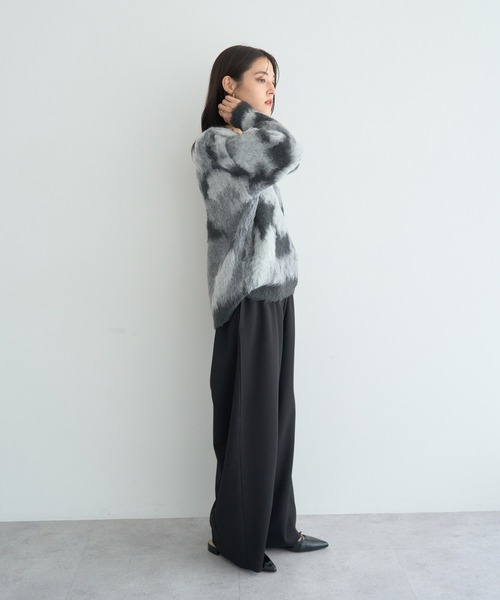 YECCA VECCA(イェッカヴェッカ)の「フラワー柄シャギーニット(ニット/セーター・レディース・ピンク/ブルー/チャコールグレー・FREE)」の10枚目の写真