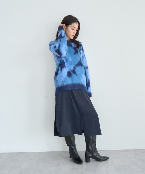 YECCA VECCA(イェッカヴェッカ)の「フラワー柄シャギーニット(ニット/セーター・レディース・ピンク/ブルー/チャコールグレー・FREE)」の19枚目の写真
