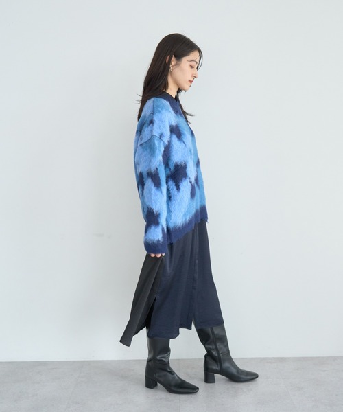 YECCA VECCA(イェッカヴェッカ)の「フラワー柄シャギーニット(ニット/セーター・レディース・ピンク/ブルー/チャコールグレー・FREE)」の20枚目の写真