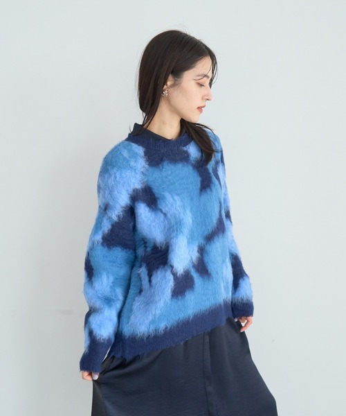 YECCA VECCA(イェッカヴェッカ)の「フラワー柄シャギーニット(ニット/セーター・レディース・ピンク/ブルー/チャコールグレー・FREE)」の14枚目の写真