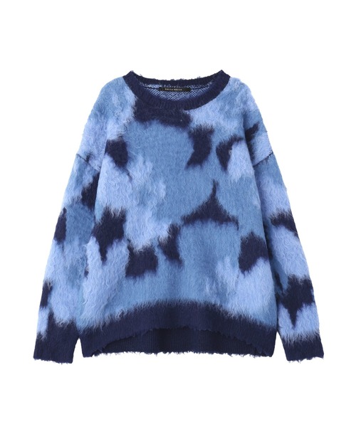 YECCA VECCA(イェッカヴェッカ)の「フラワー柄シャギーニット(ニット/セーター・レディース・ピンク/ブルー/チャコールグレー・FREE)」の4枚目の写真