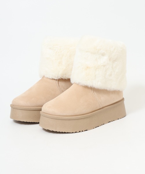 Dedes(デデス)の「Dedes 厚底 ファーカバーブーツ(ブーツ・レディース・ベージュ/ブラウン/ブラック・42/40/36/34/38/44)」の16枚目の写真