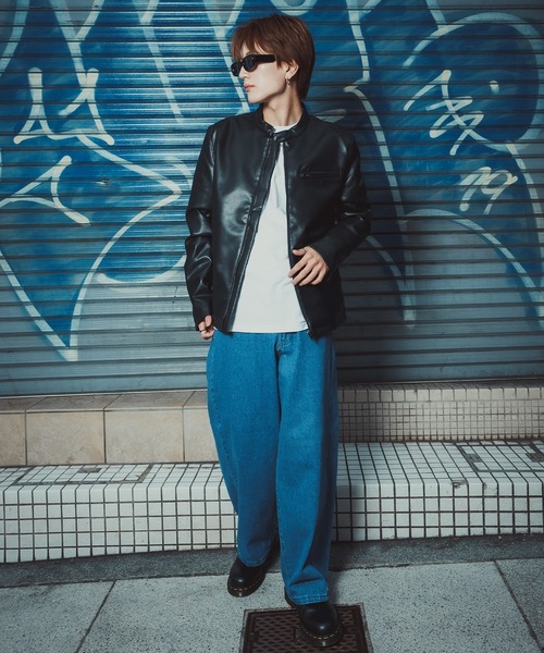 improves(インプローブス)の「合成皮革 シングルライダースジャケット(ライダースジャケット・メンズ・ブラック・MEDIUM/SMALL/X-LARGE/LARGE)」の9枚目の写真